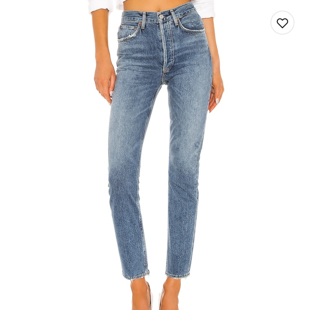 AGOLDE Riley High Rise Crop Jean in size 25 and perfect condition